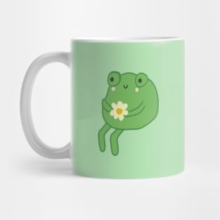 Frog Birthday Cake Meme - Cute Cottagecore Aesthetic Frog Toad Sitting with Flower Mug